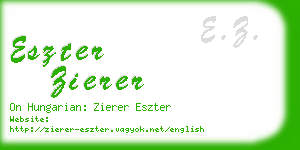 eszter zierer business card